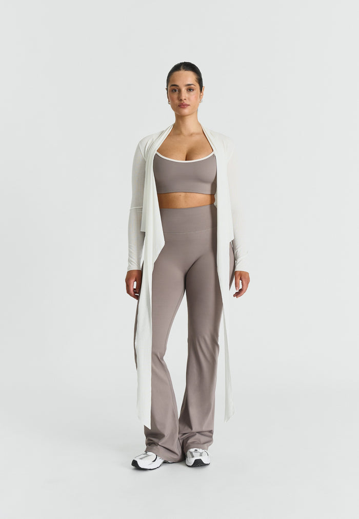 Ribbed Ballet Wrap Off White