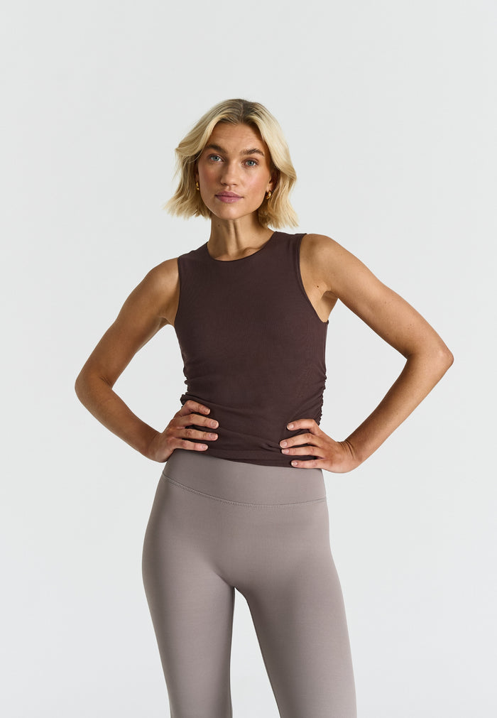 Ribbed Modal Tank Top Espresso