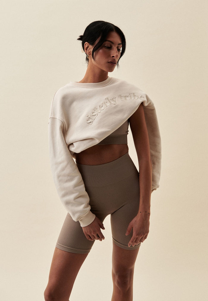 Ribbed Seamless Shorts - Cappuccino