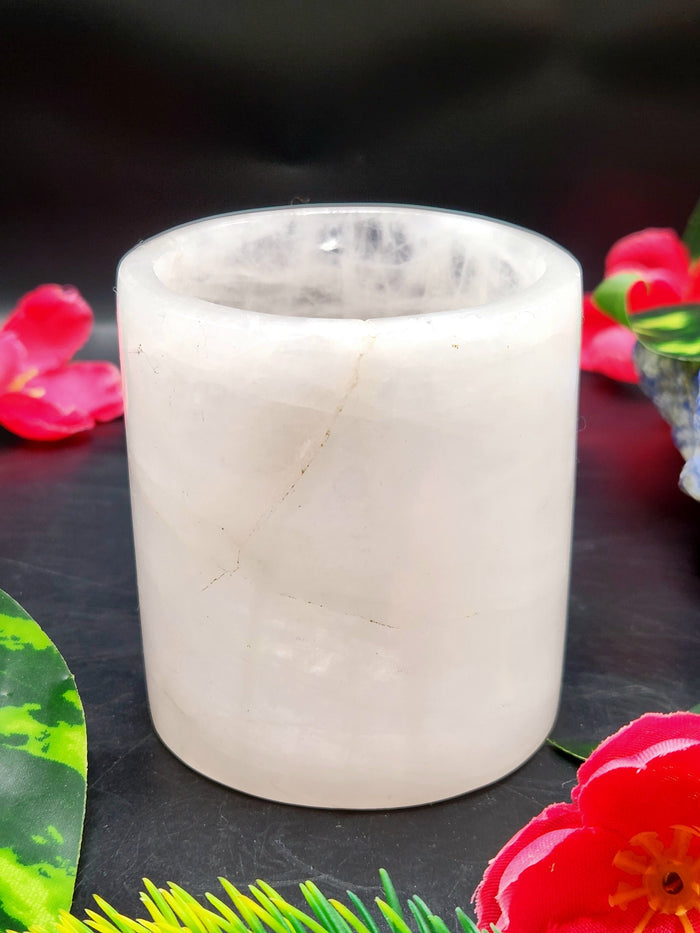 Rose Quartz crystal shot glass/goblet - ONLY 1 PIECE - Home Decor Gift - Shwasam