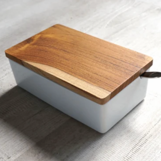 SALIU - Butter Dish, Butter Box with Lid