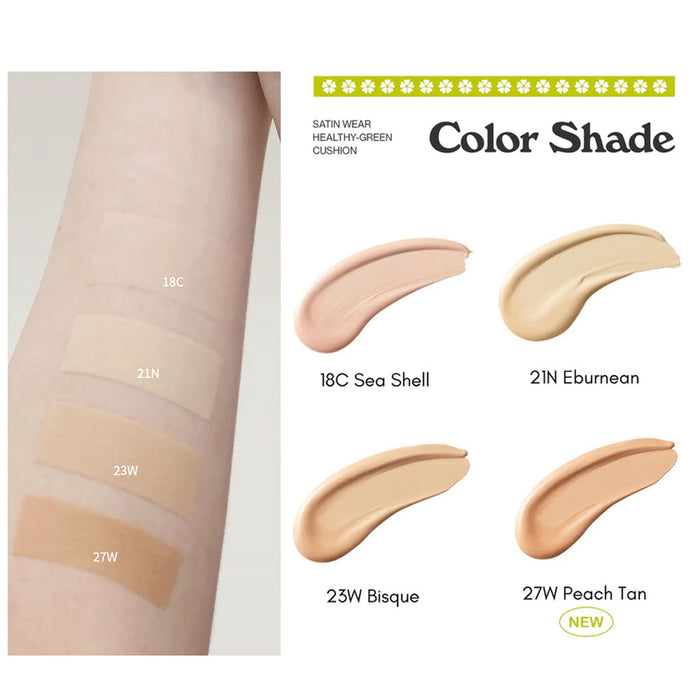 Unleashia Satin Wear Healthy-Green Cushion Nudie Glow Australia