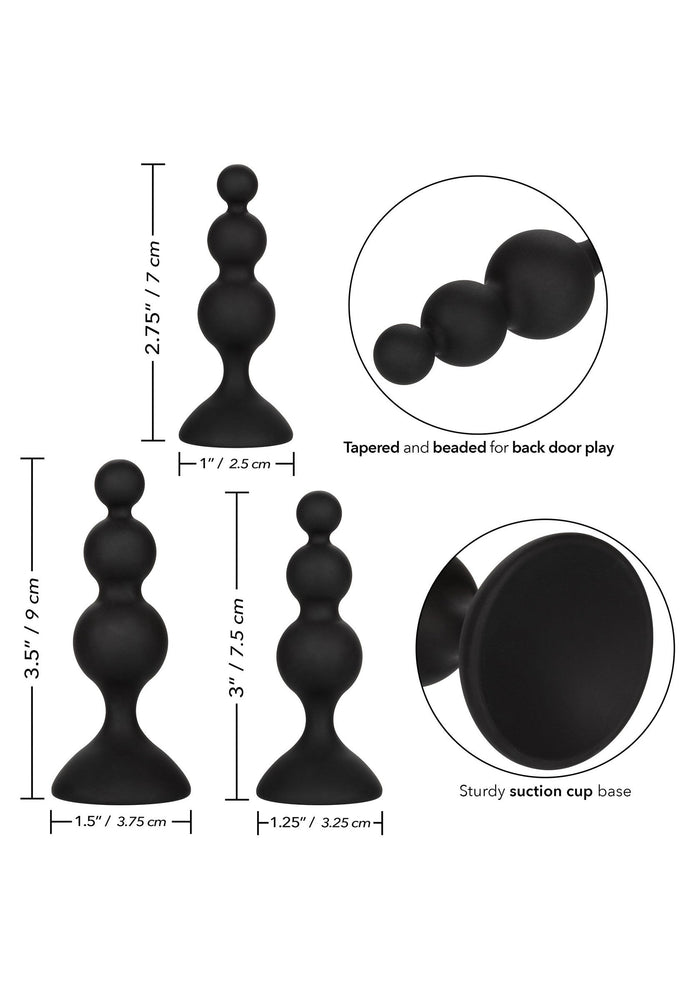 16680 calexotics anal silicone beaded anal kit