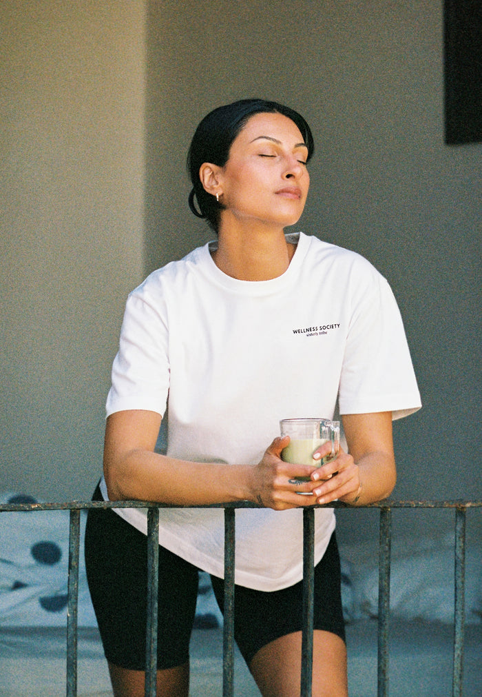 Sisterly Tribe Oversized T-shirt - White/Black