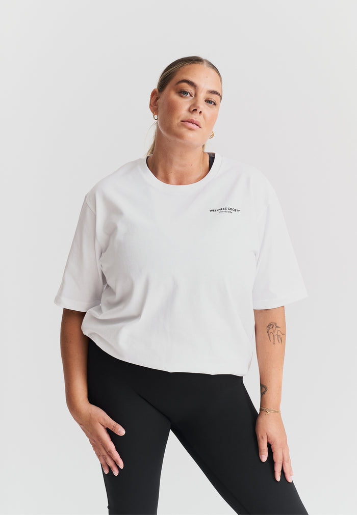 Sisterly Tribe Oversized T-shirt - White/Black