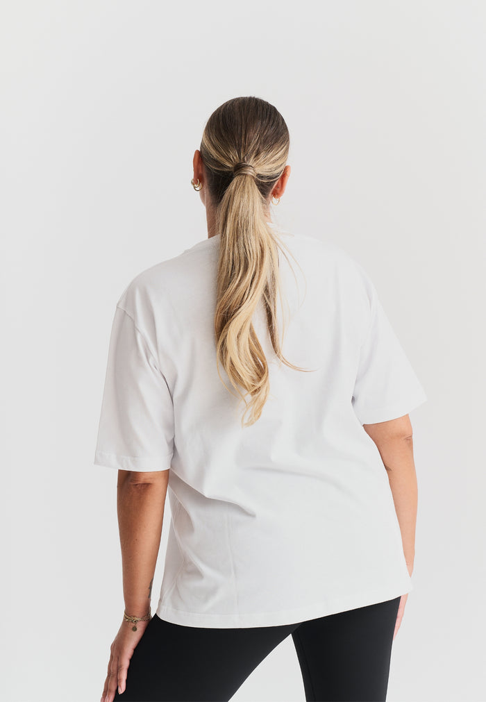 Sisterly Tribe Oversized T-shirt - White/Black