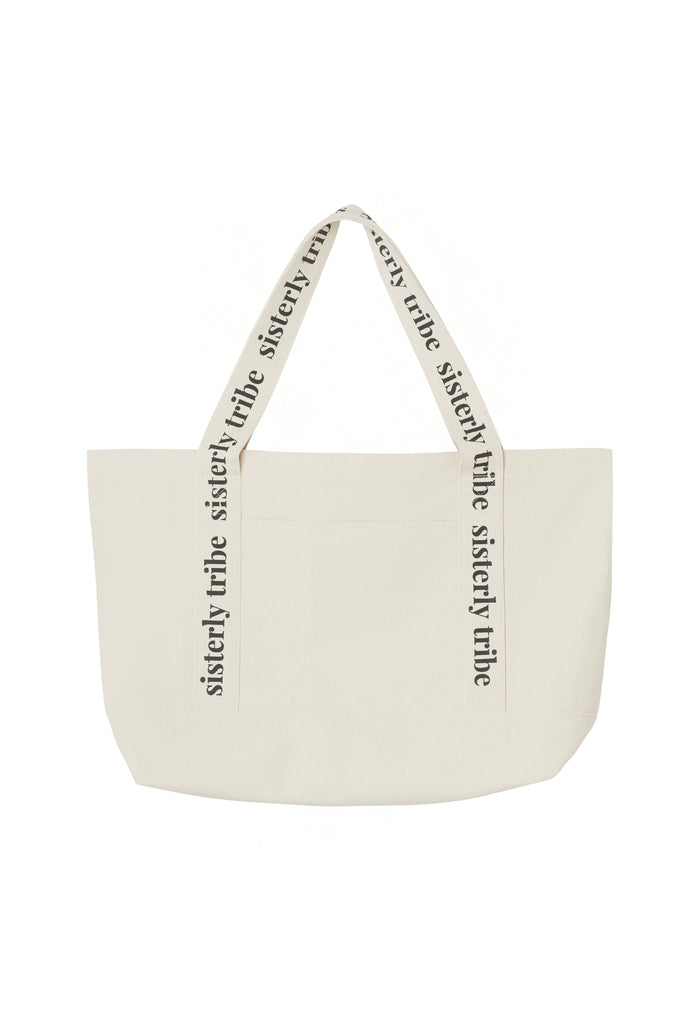 Sisterly Tribe Tote Bag - Cream/Black