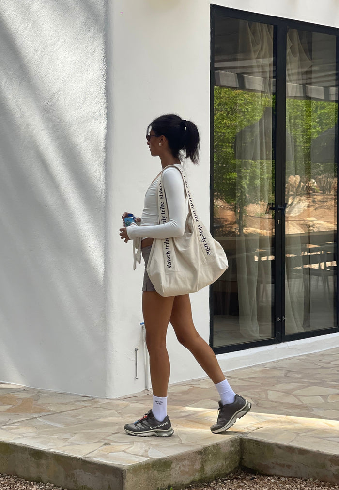 Sisterly Tribe Tote Bag - Cream/Black