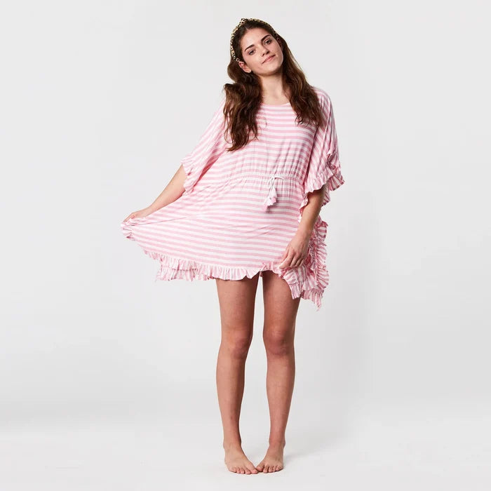 Snapper Rock Pink Stripe Cover Up - Destination PSP