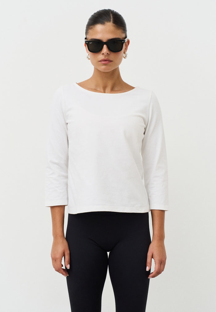 Soft Cotton Braclet Tee - White