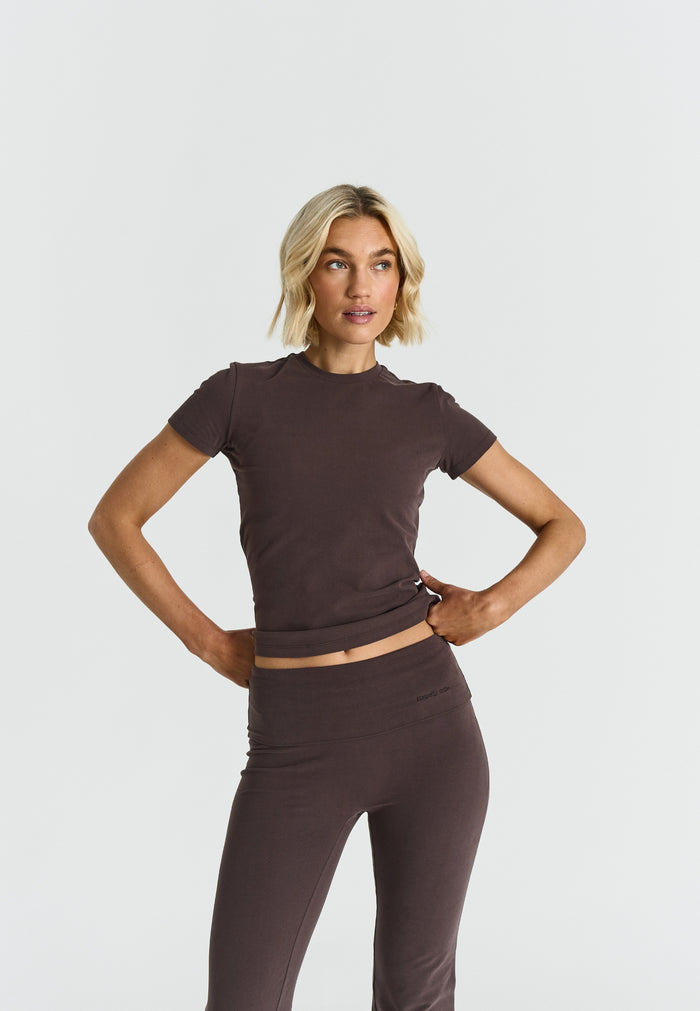 Cosy Soft Cottonn Tee Espresso