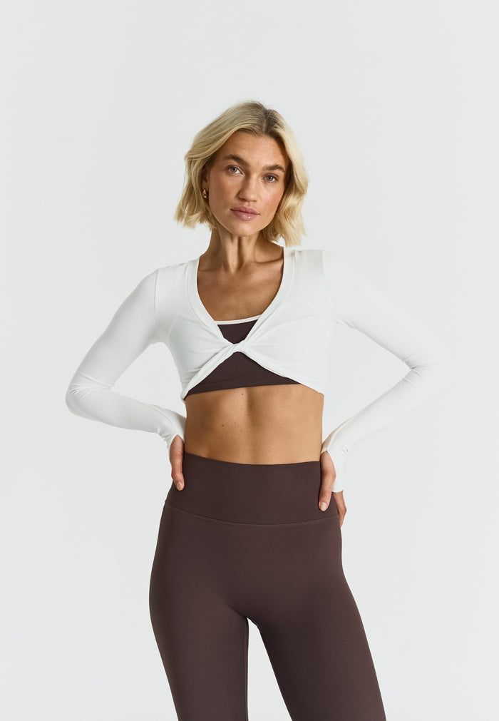 Soft Cotton Twist Top Off White