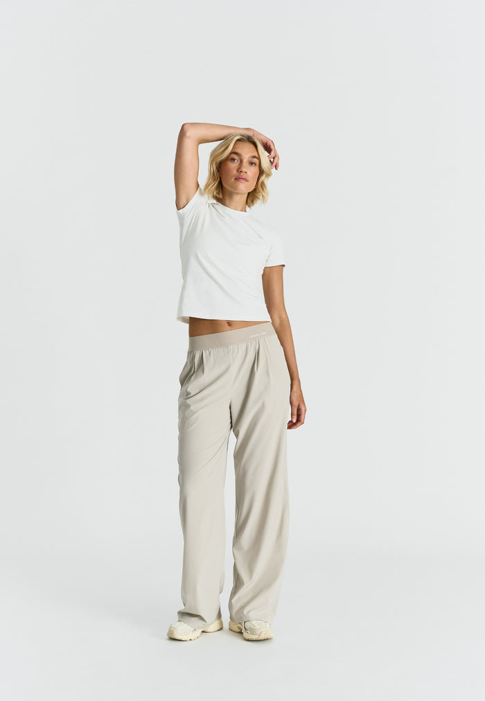 Softflow Wide Leg Pants Oatmeal