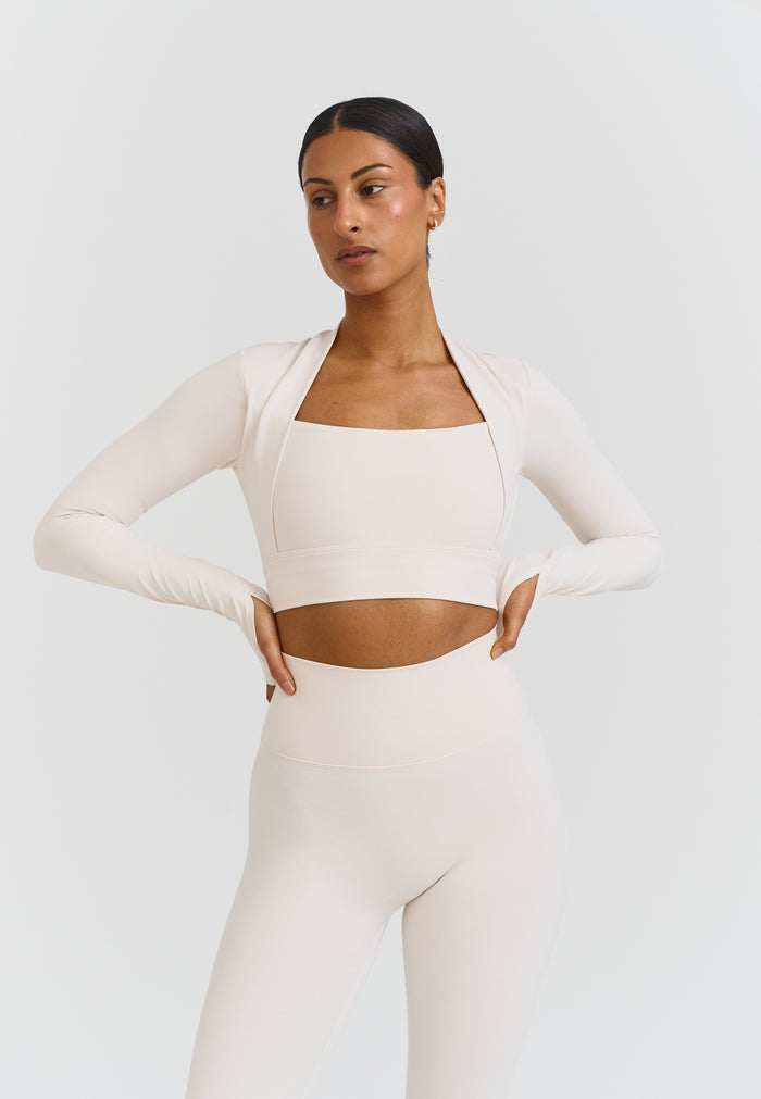 Softsculpt Bolero Long Sleeve Top Marshmallow
