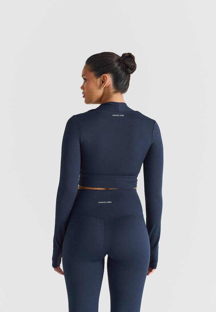 Softsculpt Bolero Long Sleeve Top Navy