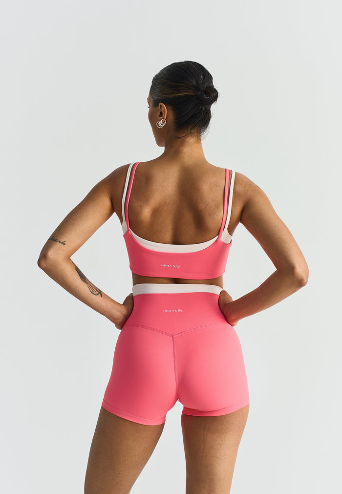 Softsculpt Double Layer Shorts Sunkissed Coral