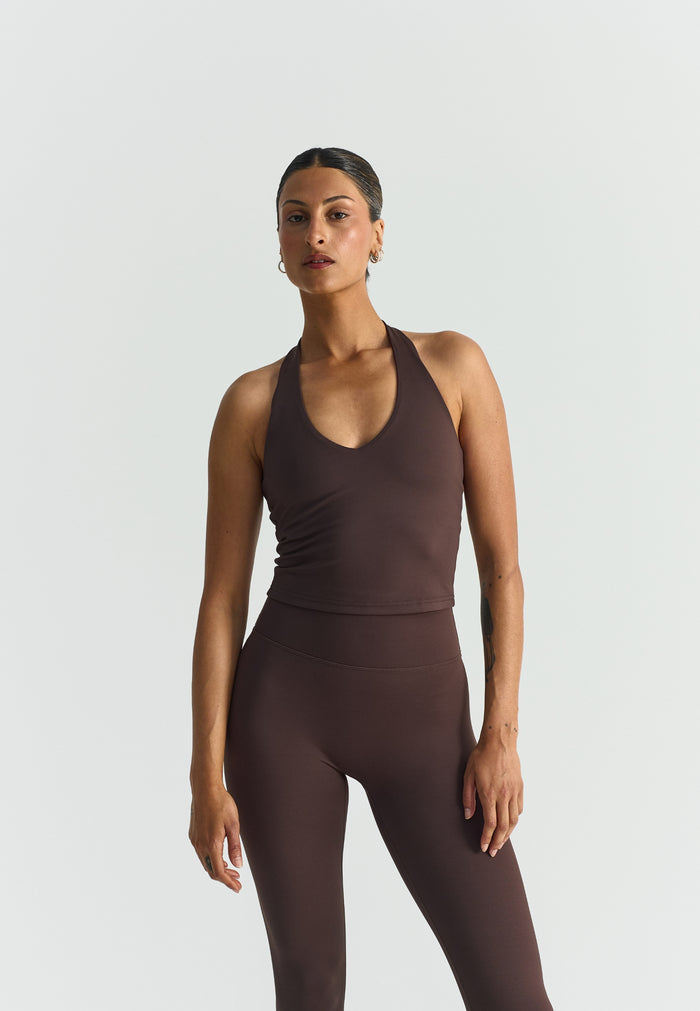 Softsculpt Halter Neck Top Espresso