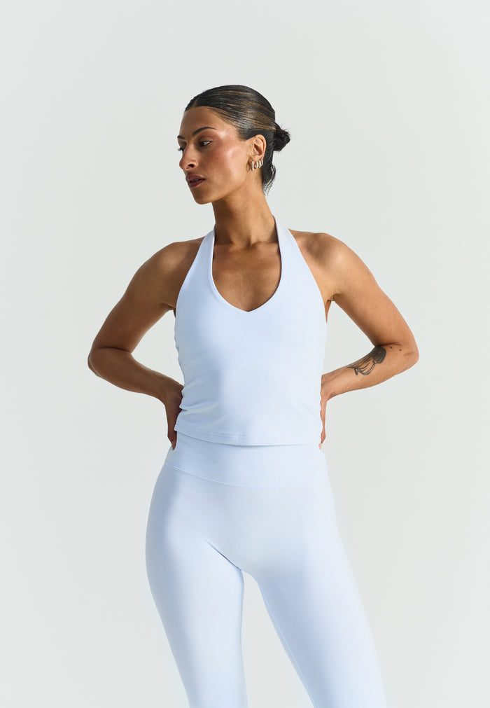 Softsculpt Halter Neck Top Ice Blue