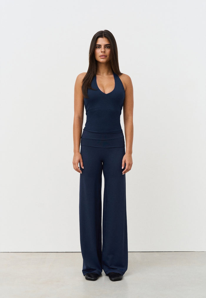 Softsculpt Halter Neck Top - Navy