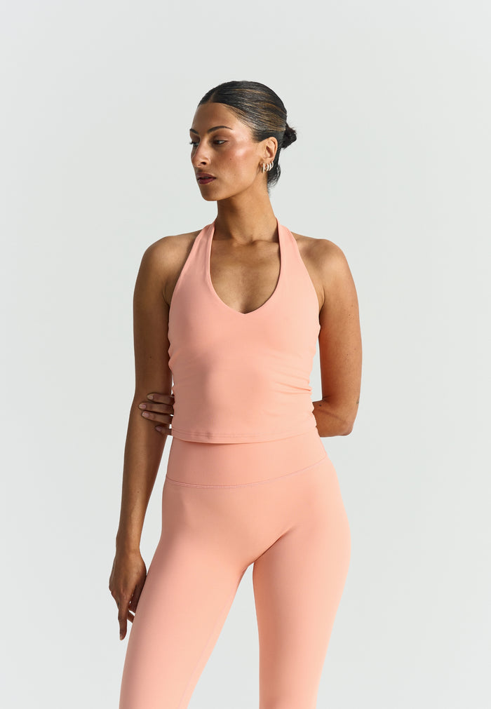 Softsculpt Halter Neck Top Peach