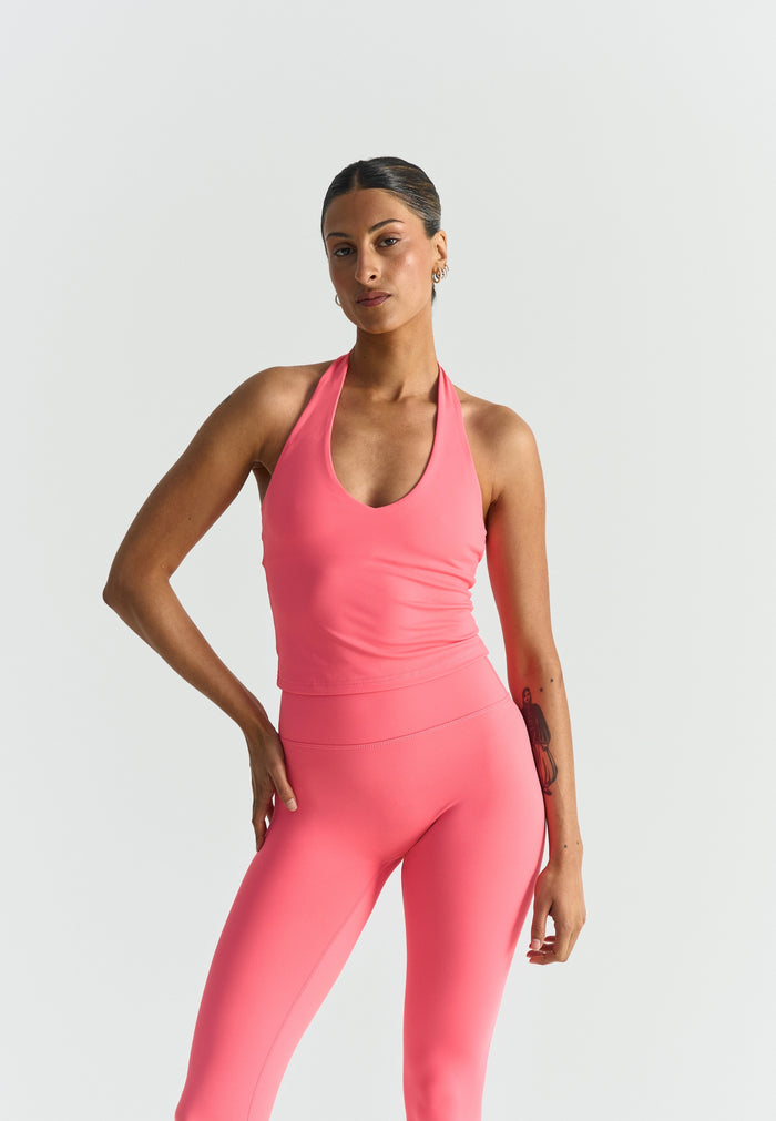 Softsculpt Halter Neck Top Sunkissed Coral