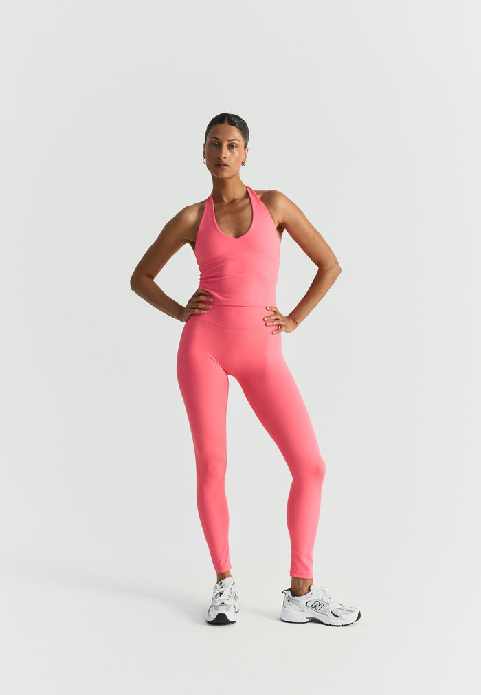 Softsculpt Halter Neck Top Sunkissed Coral