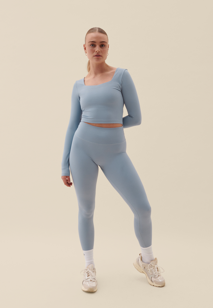 Softsculpt Sweetheart Crop Top - Dusty Blue