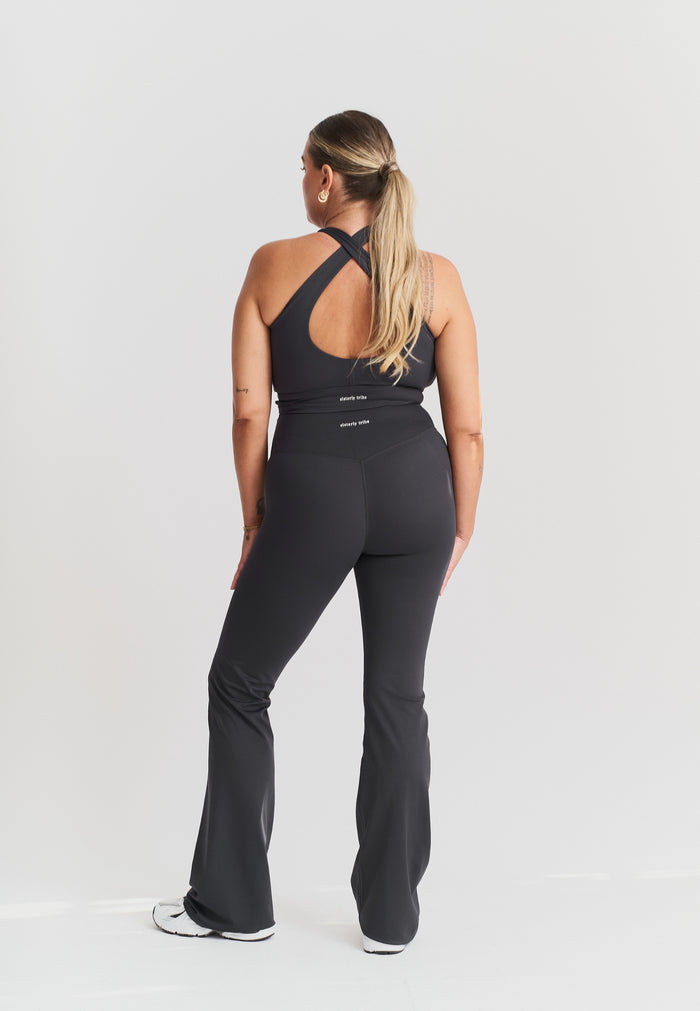 Softsculpt V-neck Cross Back Bra Asphalt Grey