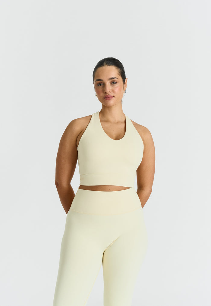 Softsculpt V-neck Cross Back Bra Lemonade
