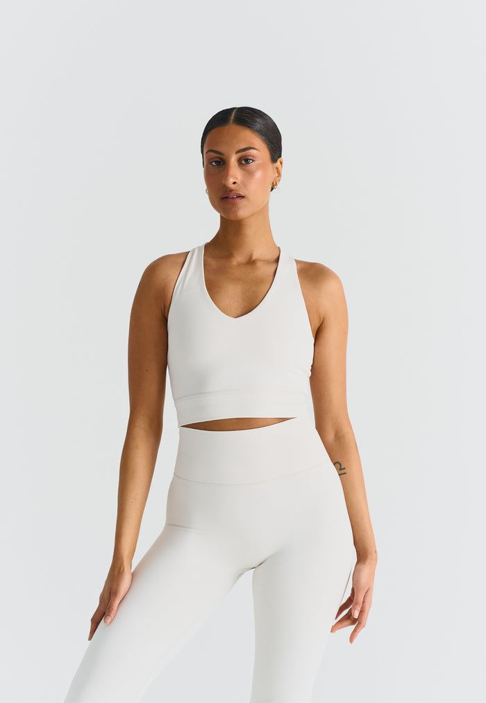 Softsculpt V-neck Cross Back Bra Marshmallow