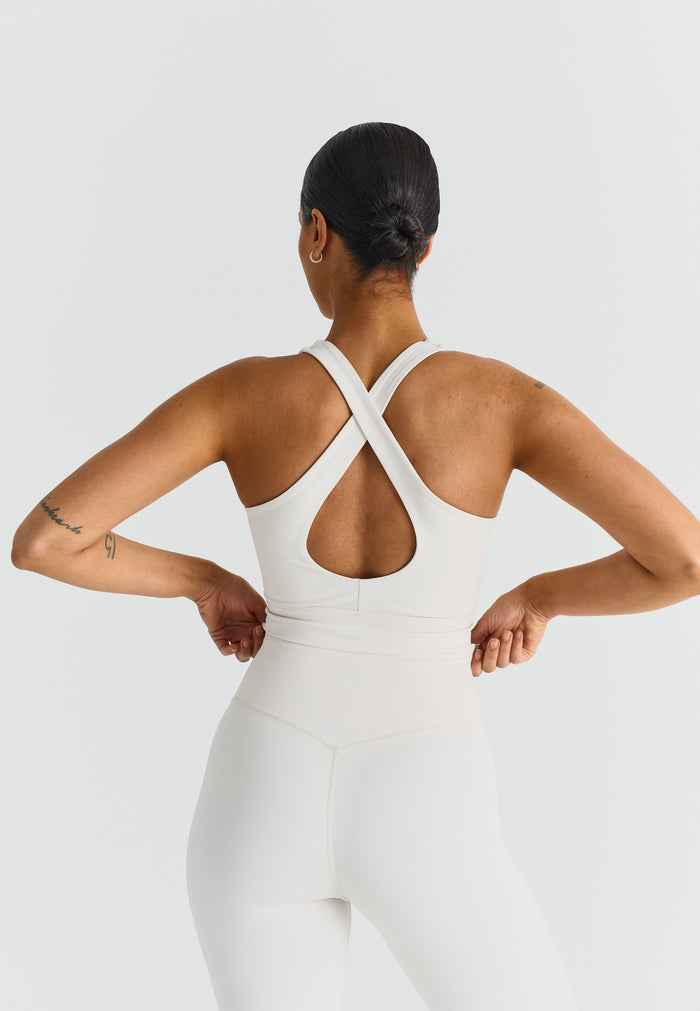 Softsculpt V-neck Cross Back Bra Marshmallow
