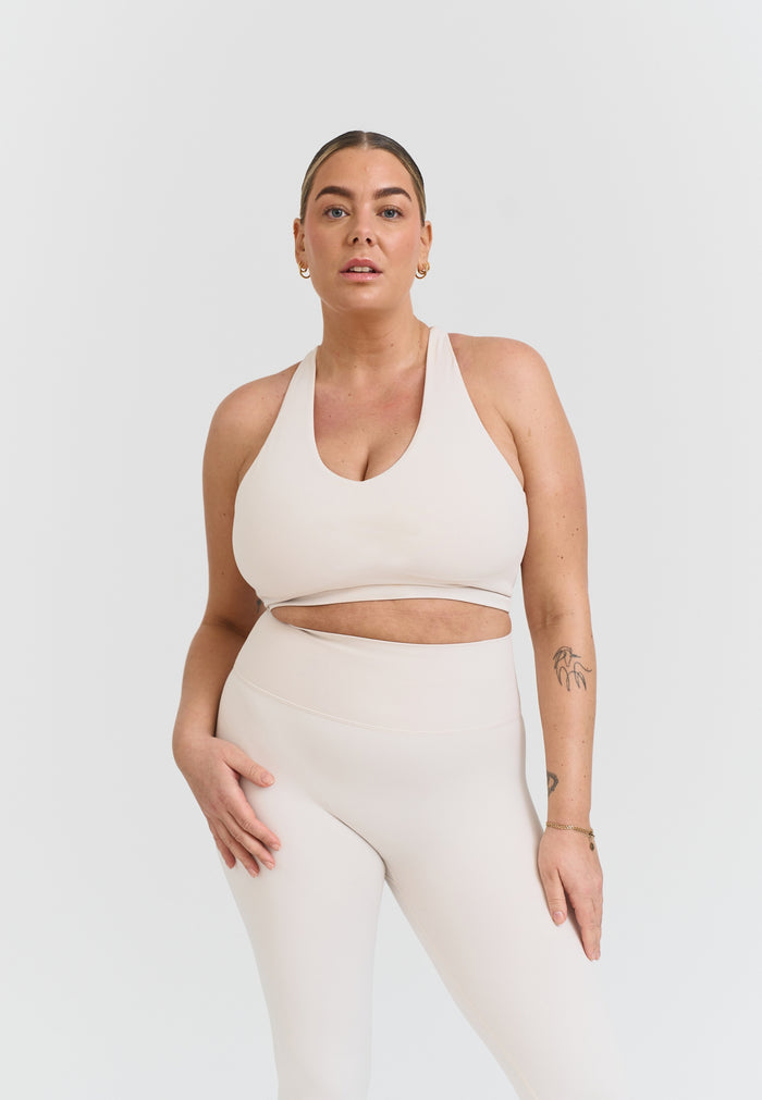 Softsculpt V-neck Cross Back Bra Marshmallow