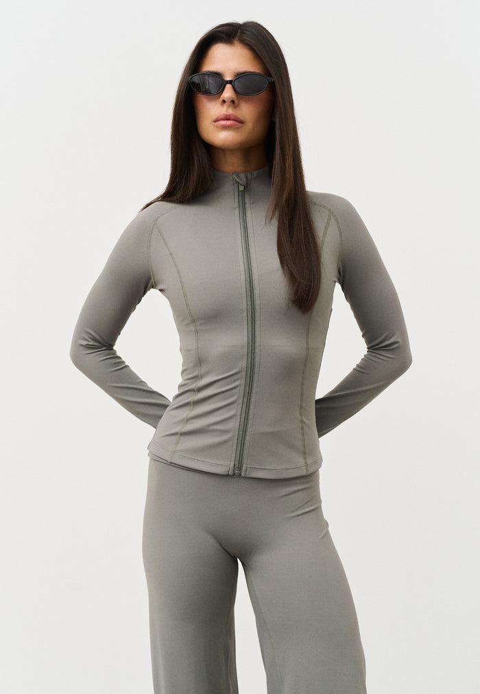 Softsculpt Zip Jacket - Dark Olive