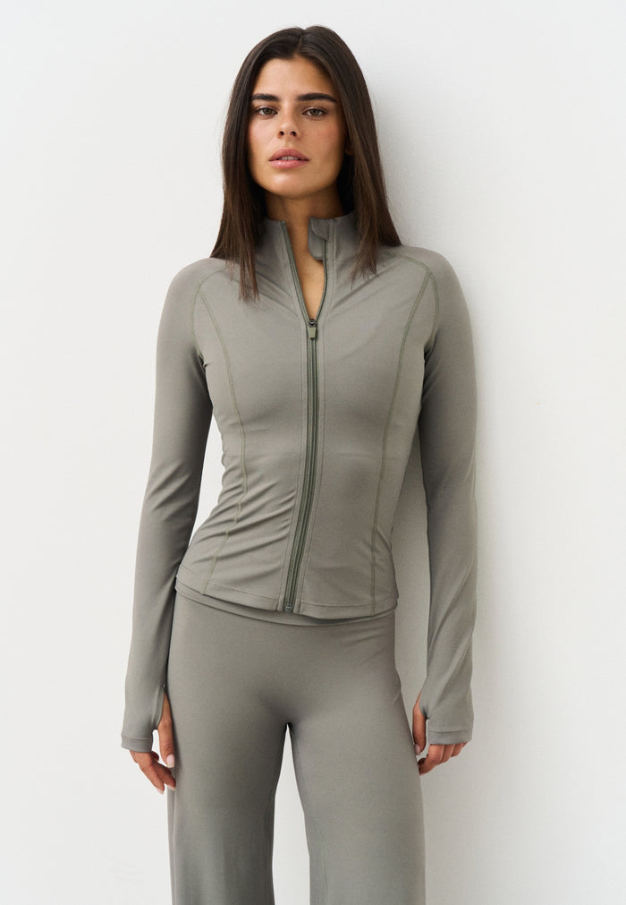 Softsculpt Zip Jacket - Dark Olive