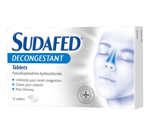 SUDAFED DECONGESTANT TABLETS 12's