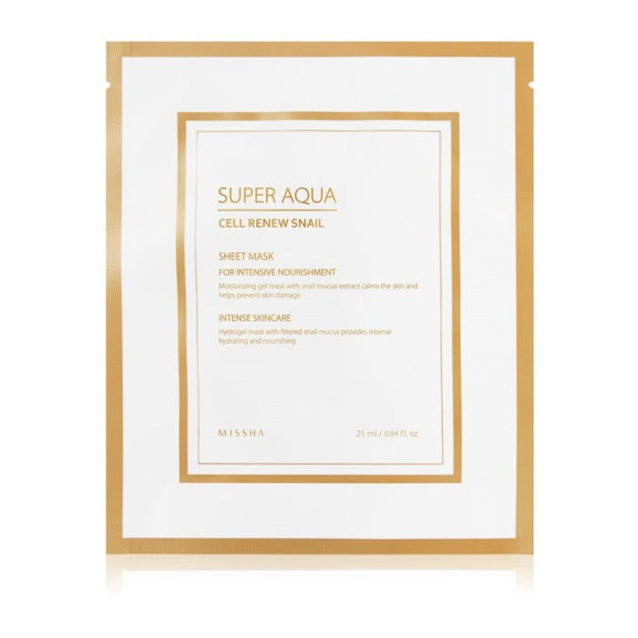 Missha Super Aqua Cell Renew Snail Hydro Gel Mask - Korean-Skincare