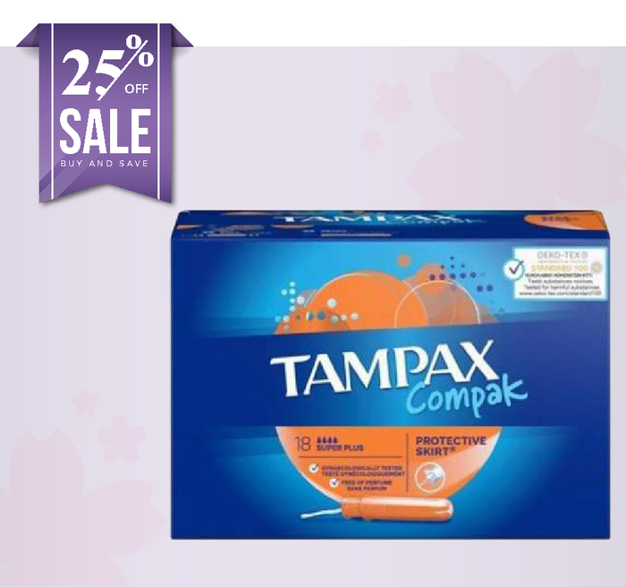 Tampax Compak Super Plus 18 Protective Skirt
