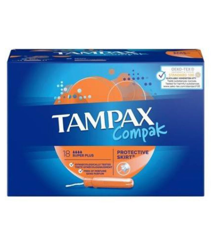 Tampax Compak Super Plus 18 Protective Skirt