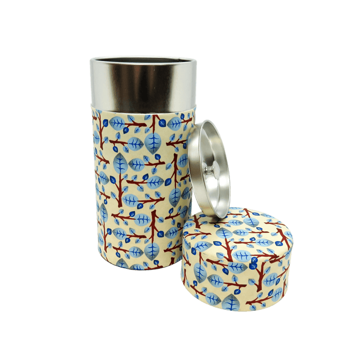 Tea canister - tree white front view | tea accessories New Zealand | t leaf T