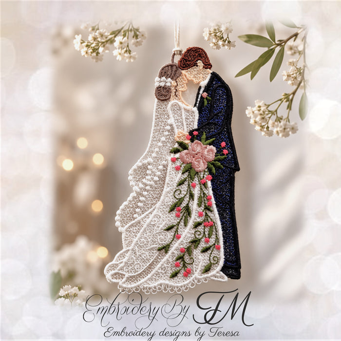 The Wedding Couple FSL No.1/ 5x7 hoop/two variations