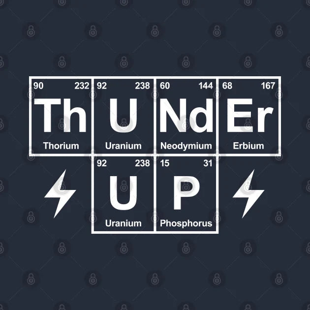 Thunder Up, Periodic Table - Navy T-Shirt