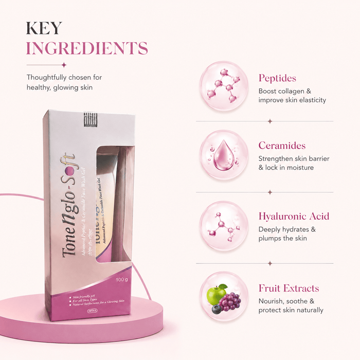 ToneNGlo - SF Advanced Peptide & Ceramide Face Wash Gel - Cosmosentials
