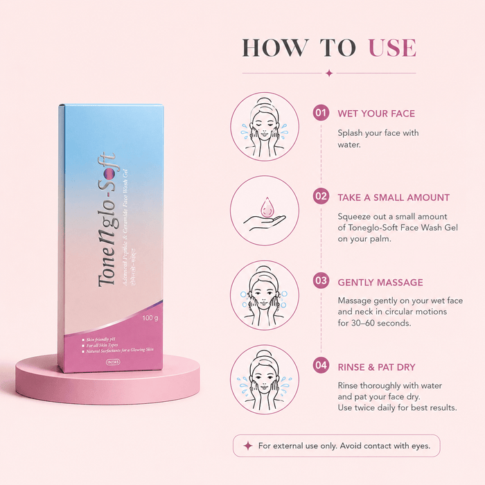 ToneNGlo - SF Advanced Peptide & Ceramide Face Wash Gel - Cosmosentials