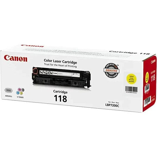 Toner Canon 118 Yellow | Para imageCLASS LBP7200cdn | LBP7660cdn | MF8350Cdn | MF8380Cdw | 2,900 páginas - Panamá