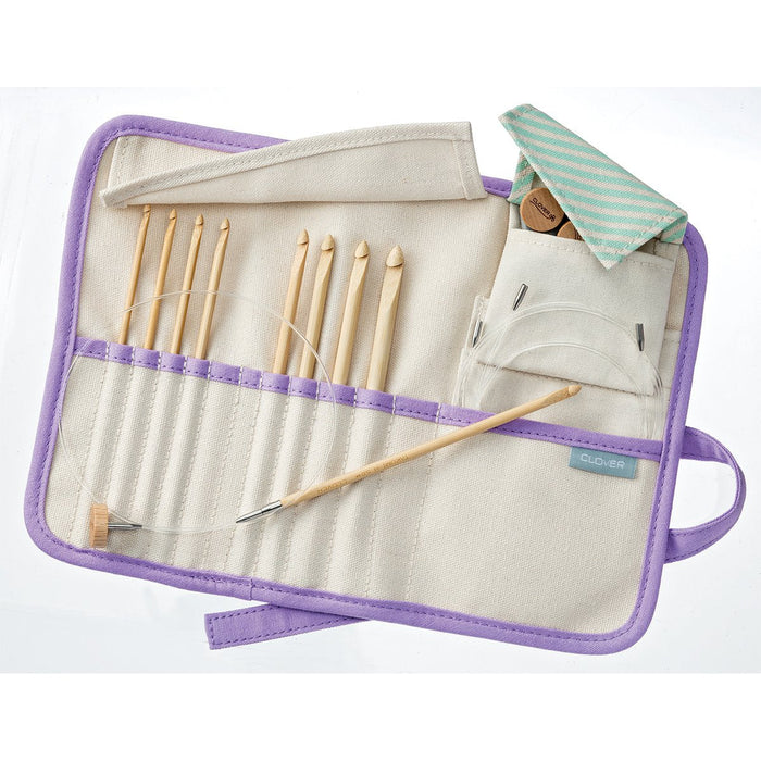 Tunisian Interchangeable Crochet Hook Combo Set by Clover