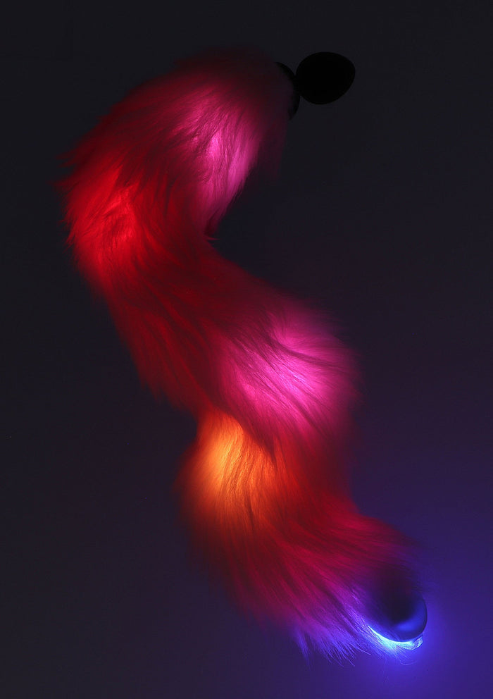 17209 taboom glow in the dark unicorn tail buttplug led