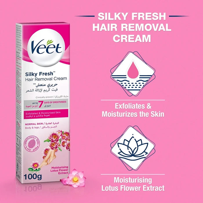Veet Hair Removal Cream for Normal Skin - 100ml, Depilatories