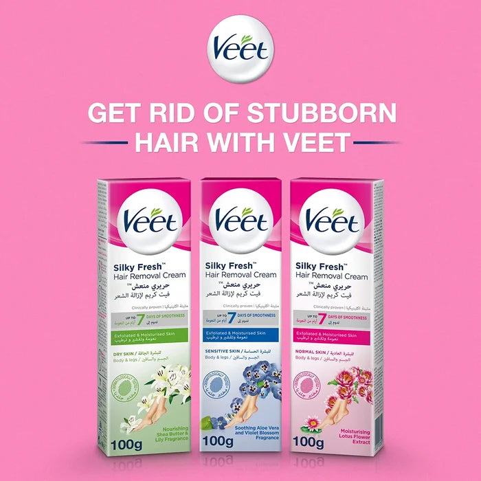 Veet Hair Removal Cream for Normal Skin - 100ml, Depilatories