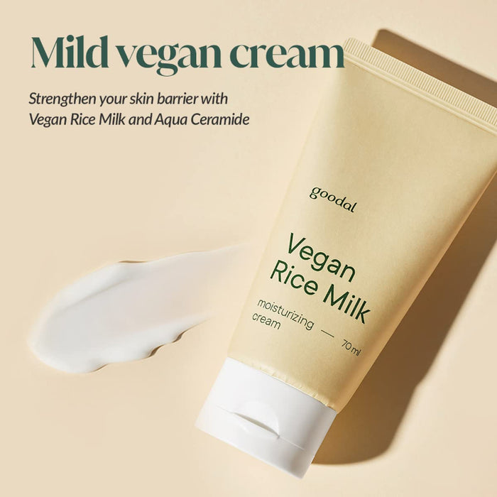 Vegan Rice Milk Moisturizing Cream - Korean-Skincare