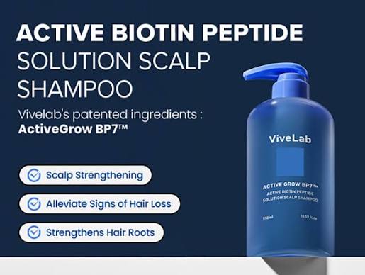 ViveLab Active Grow BP7 Biotin Peptide Shampoo 550ml